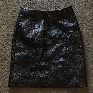 Faux leather mini skirt